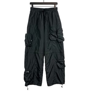 NWT Pacsun Cargo Parachute High Rise Womens Pants Black 30” - S